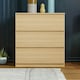 image 4 of Vida Designs Denver 3 Drawer Chest of Drawers Bedroom Storage, Pine
