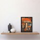 image 2 of Vintage Cep Mushroom Aesthetic Earthy Orange Black Framed Wall Art Print A4