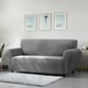 image 1 of Home Republic Mink Velvet Luxury Stretch Sofa Slip Cover - Three Seater | Grey | Charcoal | 1