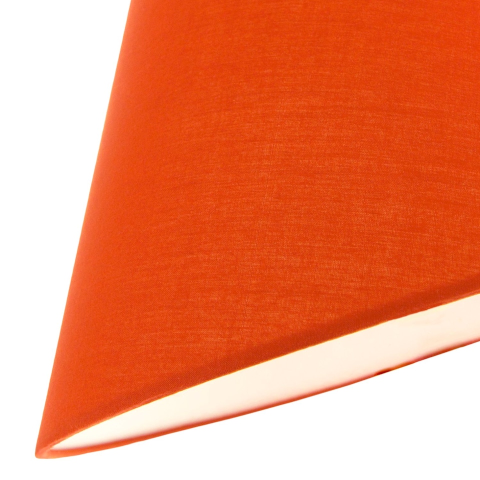 image 1 of 12" Vibrant Orange Cotton Coolie Lampshade Suitable for Table Lamp or Pendant | Orange | Orange | 1