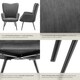 image 5 of Armchair Hygge - padded, armrests and ergonomic backrest, 150 kg load capacity | Grey | Wide cord anthracite/black | One Size | 1