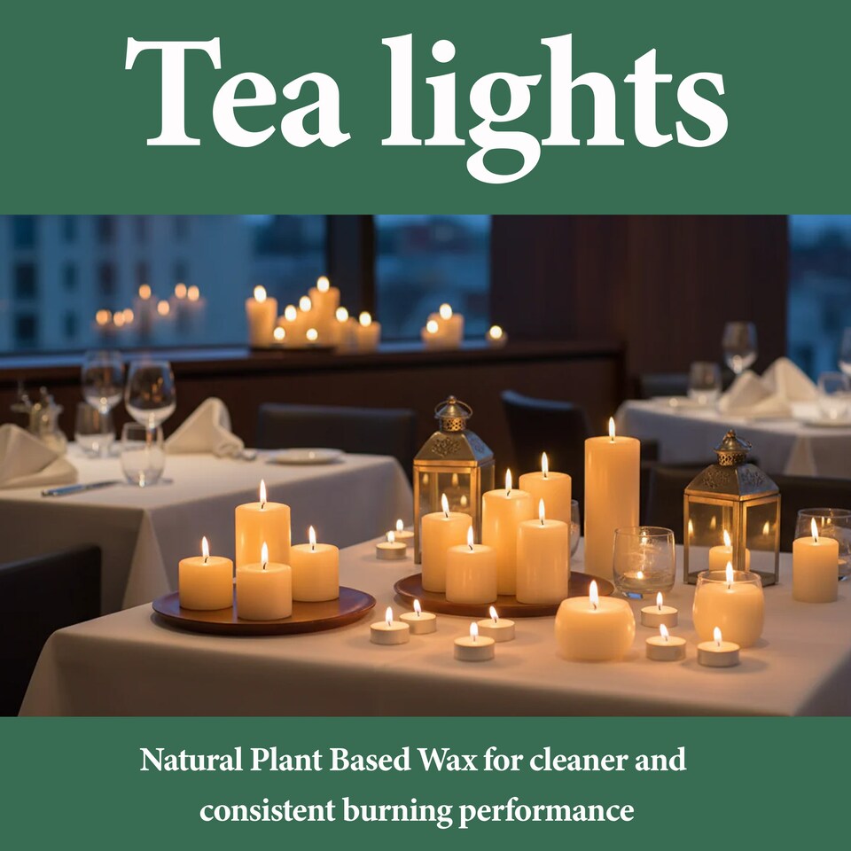 image 1 of Bolsius Tea Lights Pack of 75 White Unscented Decorative Ambient Candles