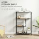 image 3 of HOMCOM Industrial Bookshelf Bookcase w/ Open Shelves for Study | Grey