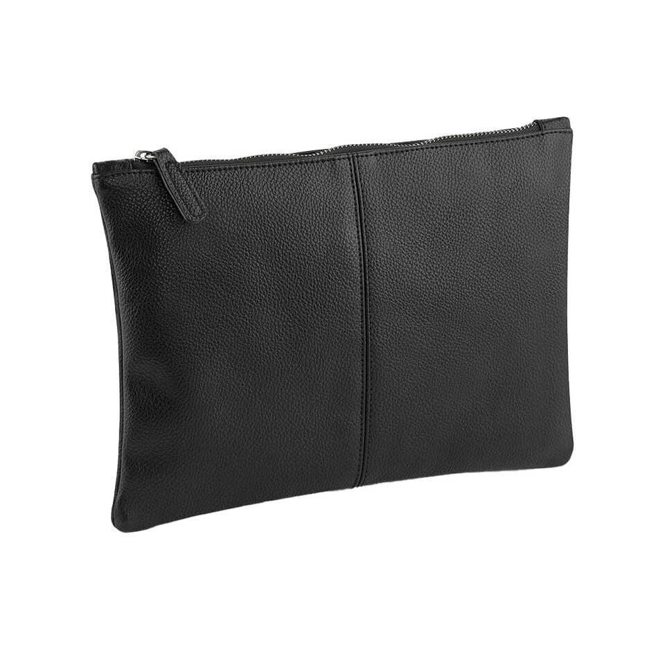 image 1 of Quadra Nuhide Zipper Pouch - Black - One Size | Black