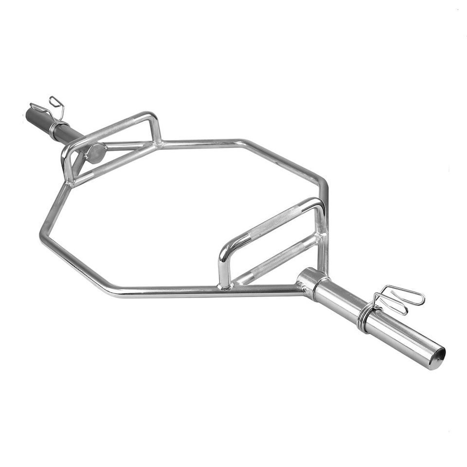 Olympic Trap Shrug Bar w/ Handles & Collars | Chrome