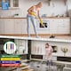 image 8 of Colour-Coded Angled Grout Brush with Handle 180° Swivel Tile & Corner Scrubber