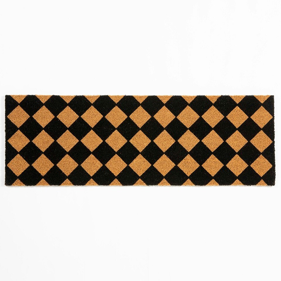 Astley Diamonds Printed PVC Backed Coir 40x120cm Doormat Tesco Groceries