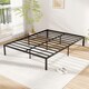 image 6 of COSTWAY Double Size Metal Bed Frame for Easy Assembly Black