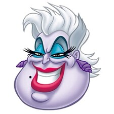 Ursula Little Mermaid Princess Disney Cardboard Face Mask