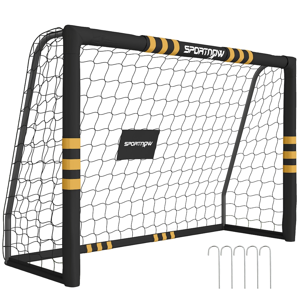image 1 of SPORTNOW Football Goal, 6 x 4ft Portable Football Net with EPE Foam Padding