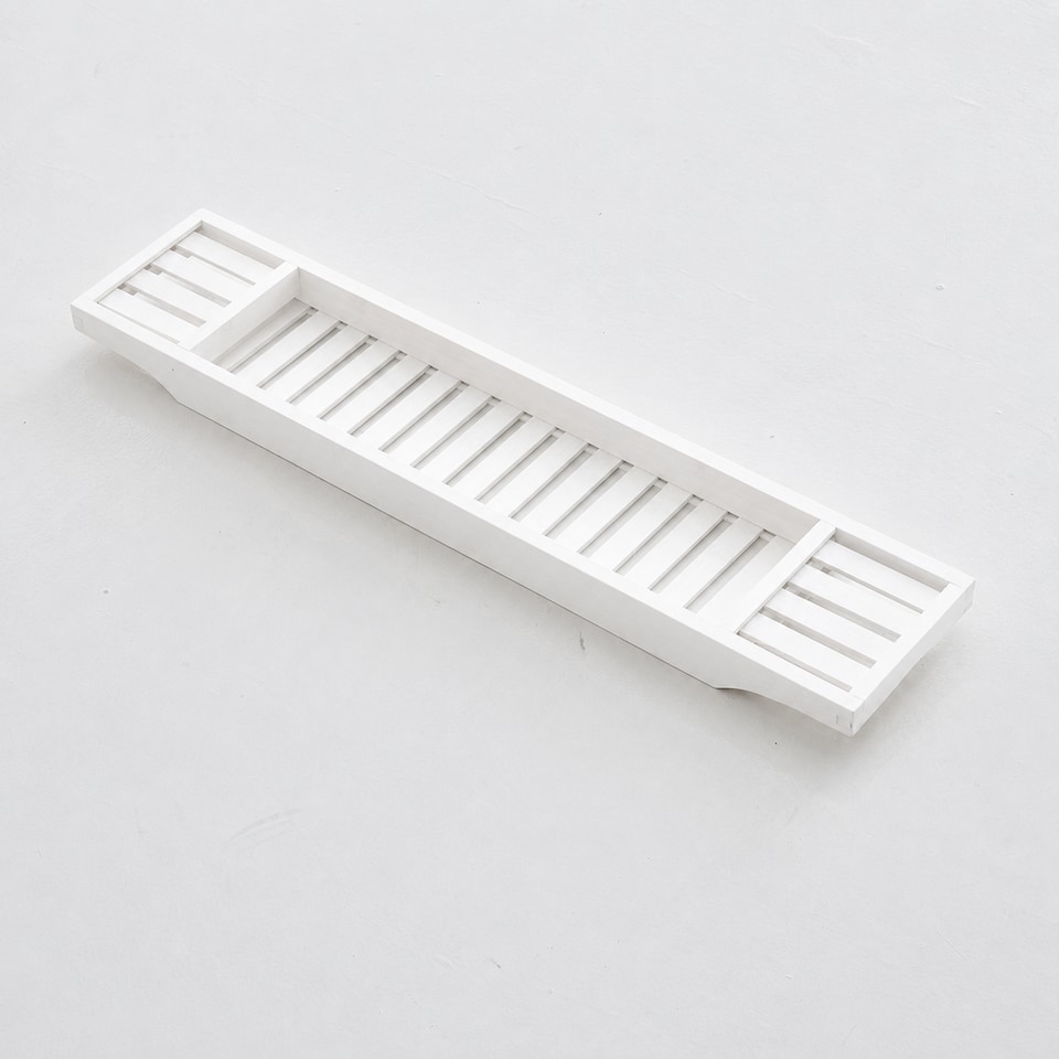 image 1 of Bamboo Bath Tray Bathtub Shelf Wine Soap Holder Rack Bath Caddy