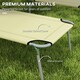 image 6 of Outsunny Folding Sun Lounger Set of 2 w/ Sunshade Adjustable Backrest Beige