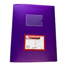 A4 Purple Flexible Cover 10 Pocket Display Book