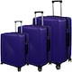 image 1 of Lightweight Navy Hard Shell ABS Suitcase Set Luggage Travel Trolley Set of 3 Cabin Cases