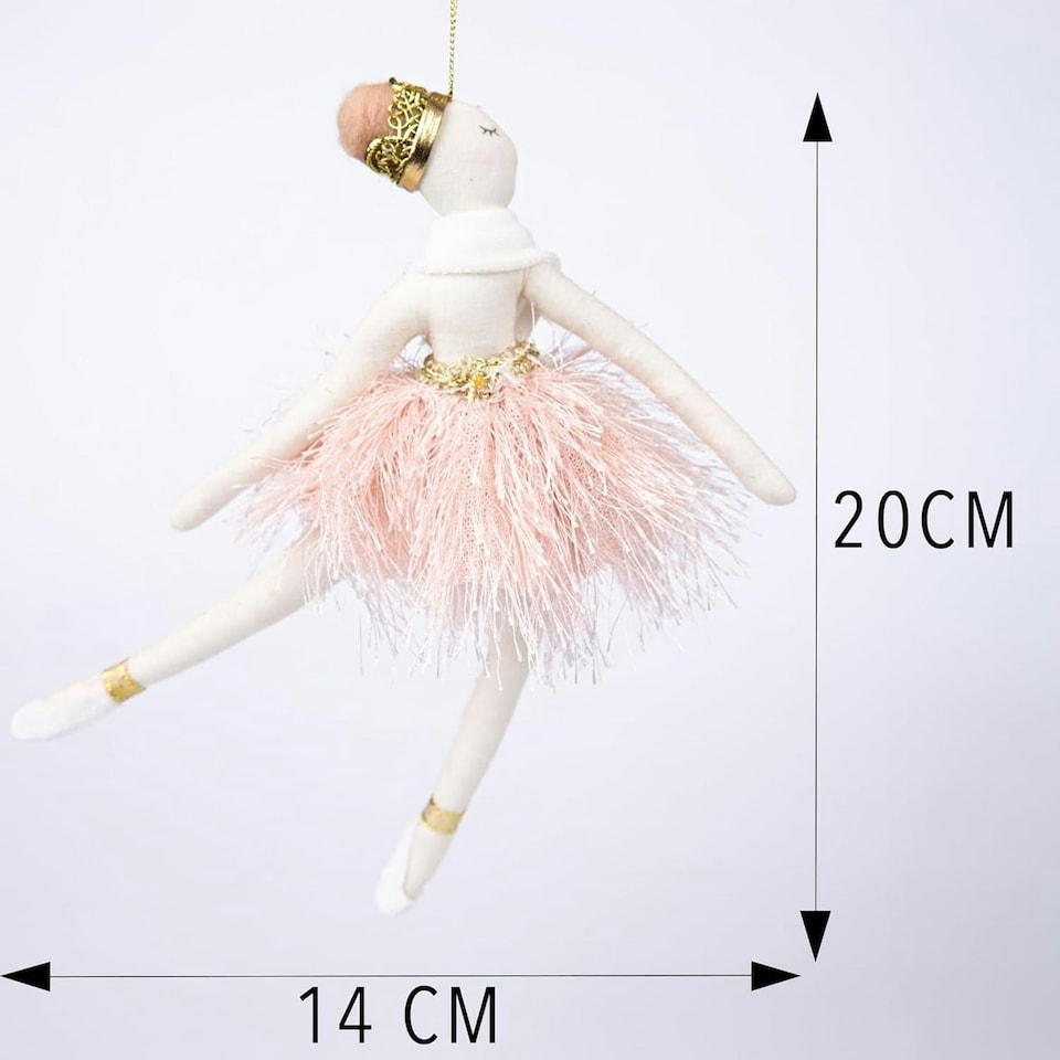 image 1 of Ballerina Pink 14x20cm - Christmas Hanging Decoration