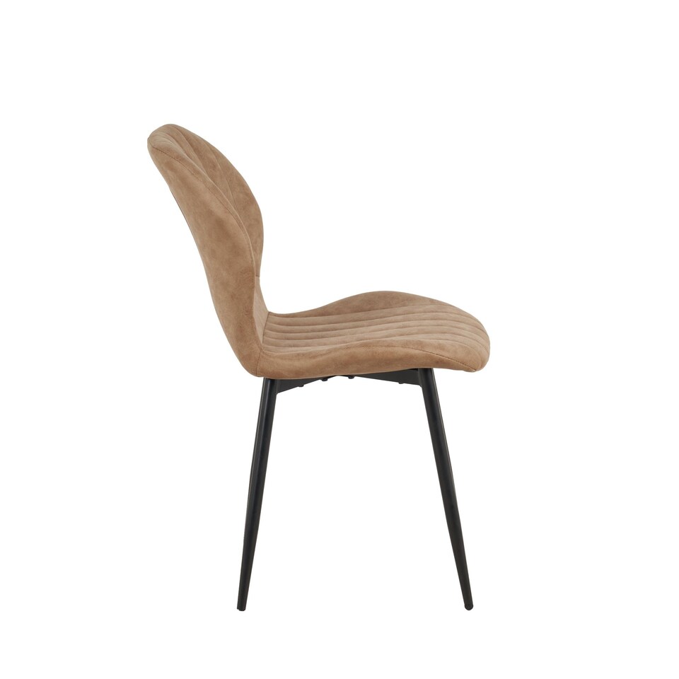 image 1 of New York Dining Table with 4 Jaydn Leather Chairs - Tan | Brown | Tan