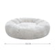 image 5 of Living and Home 60cm Round Donut Plush Dog Cuddler Bed, White White | M