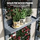 image 7 of Outsunny Wall Mounted Plant Stands Set of 2 with Shelves and Slatted Trellis