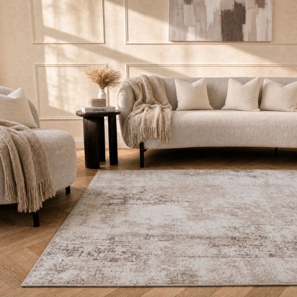 The Rugs Elaris Stain Resistant Abstract Distressed Living Room Floor ...