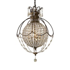 Bellini 3 Light Ceiling Chandelier Pendant Light British Bronze, Oxidized Bronze, E14