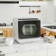 image 2 of HOMCOM Worktop Dishwasher w/ 4 Place Settings 6 Programs, Silver Tone