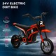 image 5 of HOMCOM 24V Kids Electric Motorbike with Twist Grip Throttle, Music, Horn - Red