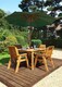 image 3 of Four Seater Square Table Set with Cushions - W230 x D230 x H98 - Fully Assembled - Green