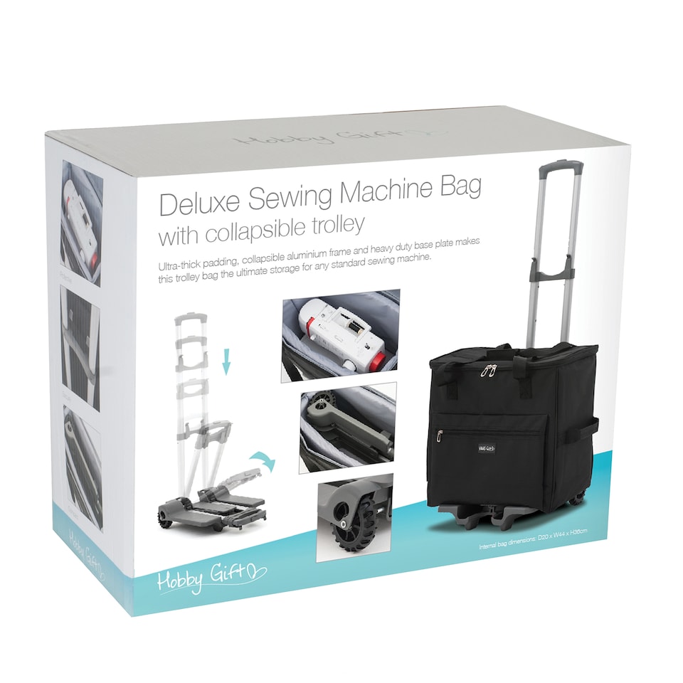 image 1 of Hobby Gift Sewing Machine Travel Storage System - Trolley Bag, Black