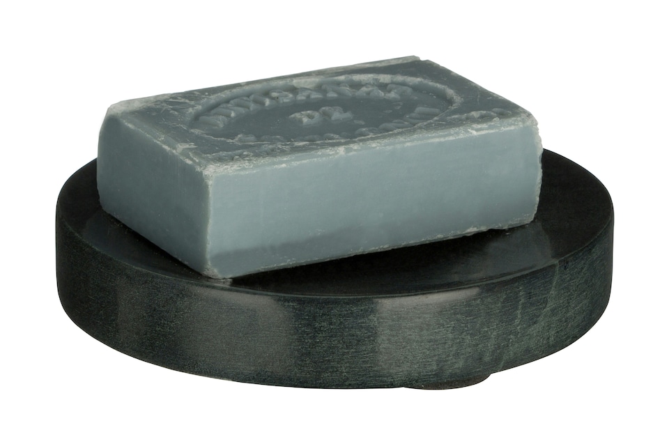 image 1 of Kamal Dark Grey Marble Effect Soap Dish