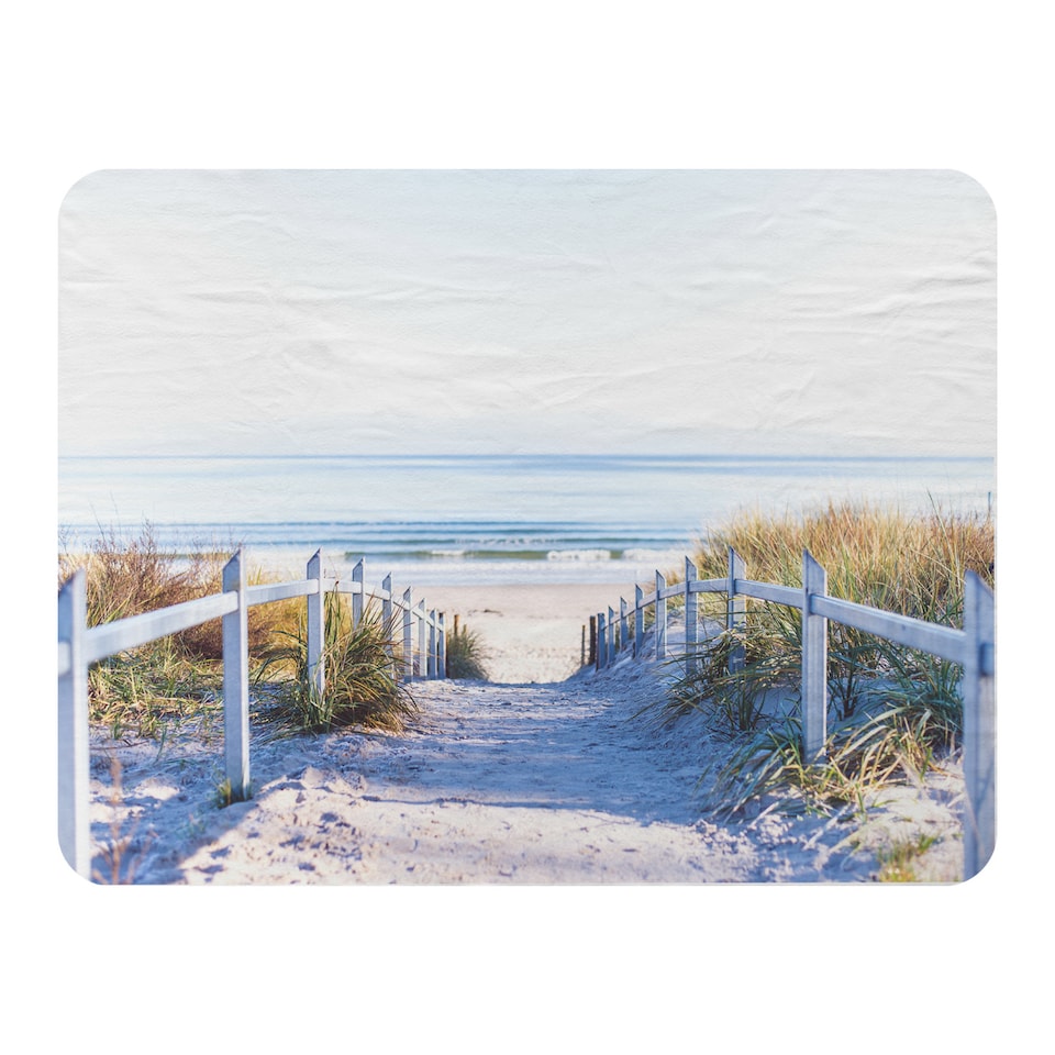 image 1 of Path to the beach at baltic sea Designer Blanket | Multi