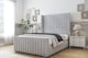 image 2 of Sloomy Marlborough Silver Naples Bed Frame With 50"  Upholstered Wingback Headboard 4'6 Double