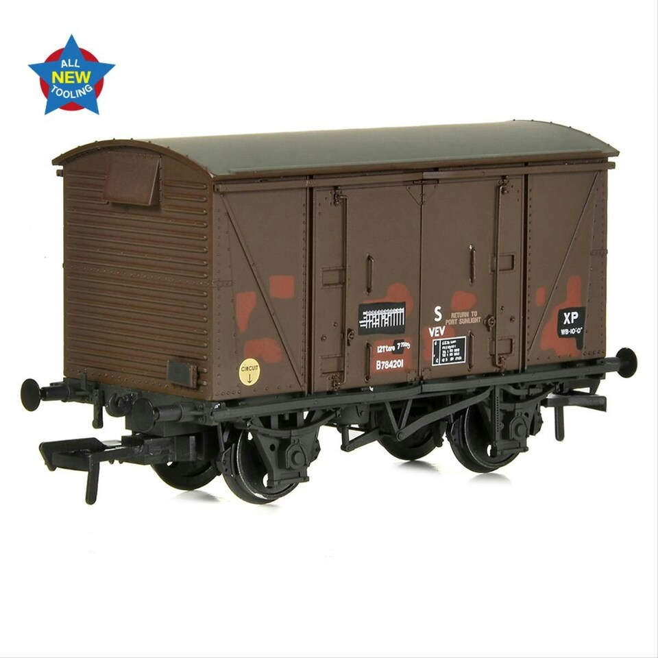 image 1 of Bachmann 12t Vanwide Ventilated Van BR Bauxite TOPS Weathered