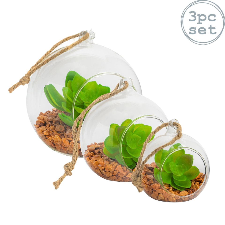 image 1 of Nicola Spring Hanging Glass Terrariums - 3 Sizes - Clear
