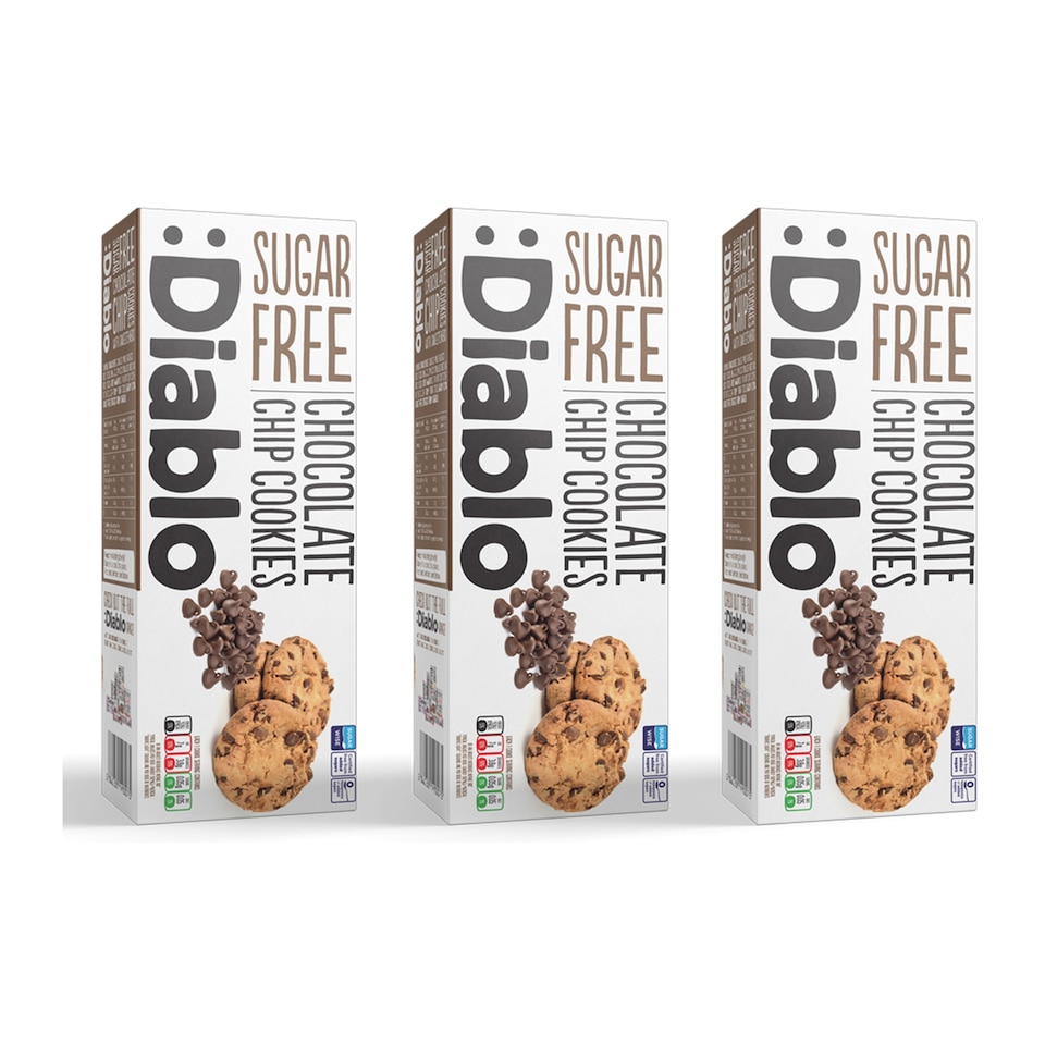 image 1 of Diablo Sugar Free Chocolate Chip Cookies 130g 3 Pack