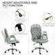 image 3 of Vinsetto Office Chair PU Diamante Padded Ergonomic 360° Swivel Grey