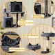 image 4 of Yaheetech 179 cm Tall Multi Level Cat Tree Kitten Condo Dark Grey