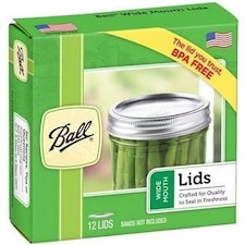 Ball Wide Mouth Replacement Lids 12 Pack For Mason Jars