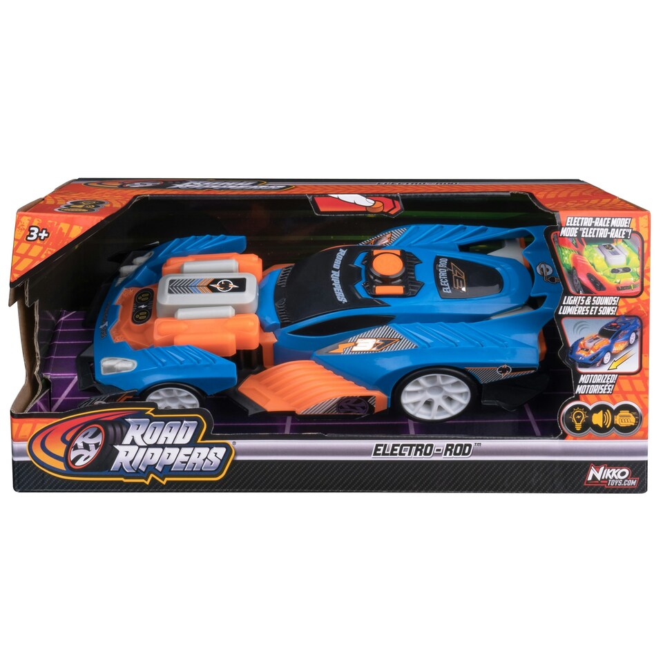 image 1 of Nikko Electro Rod 12 Inch Car with Lights and Sounds – Blue
