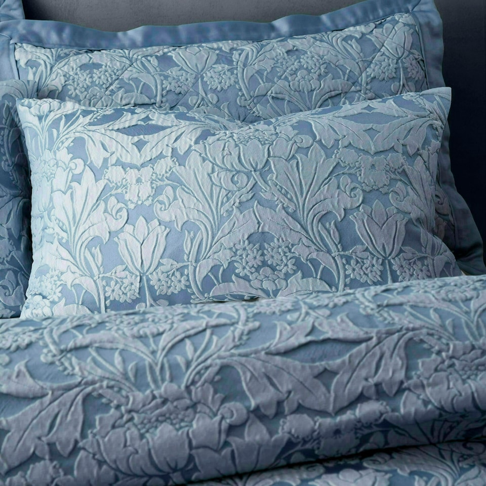 image 1 of Portfolio Home Blenheim Jacquard Bedding Duvet Cover Set Blue | Single