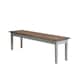image 3 of Canterbury Hallway Bench Entryway Medium in White and Dark Pine White