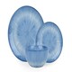 image 2 of 12pc Blue Star Reactive Porcelain Dinner Set