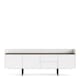 image 2 of Unit Sideboard 2 Drawers 3 Doors in White and Walnut