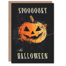 Pumpkin Jack o Lantern Fun Spooky Scary Haunted Halloween Card