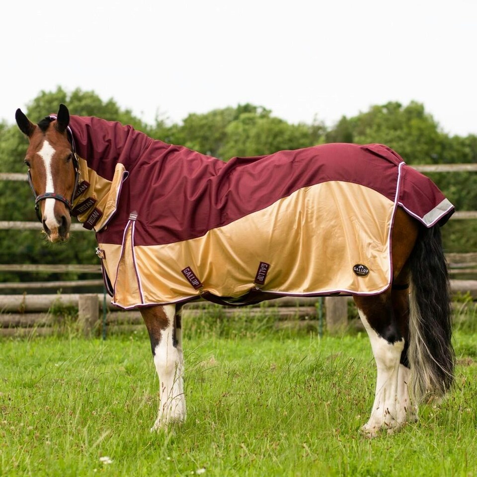 image 1 of Gallop Equestrian Trojan Xtra Fly Turnout Combo Red | Size: 6ft 9
Colour: Burgundy
