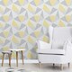 image 3 of Fine Decor Apex Geometric Wallpaper - Yellow/Grey - 32.1ft x 21in Yellow