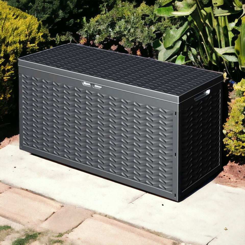 image 1 of 320L Plastic Large Outdoor Garden Storage Roller Box