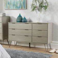 Chest of 4 Drawers Clothing Cabinet Storage Organiser Bedroom Furniture | Grey