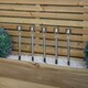 image 5 of 36cm 10 White LED Stainless Steel Solar Garden Path Lights