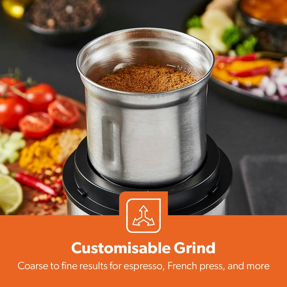 image 1 of GEEPAS Coffee Grinder Food Processor, 200W, Silver