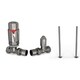 image 1 of Derry Bold - Chrome Thermostatic Radiator Valve & Installation Kit Straight 15mm